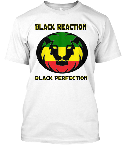 Black Reactrion T shirt Lion logo Ice green & gold white T